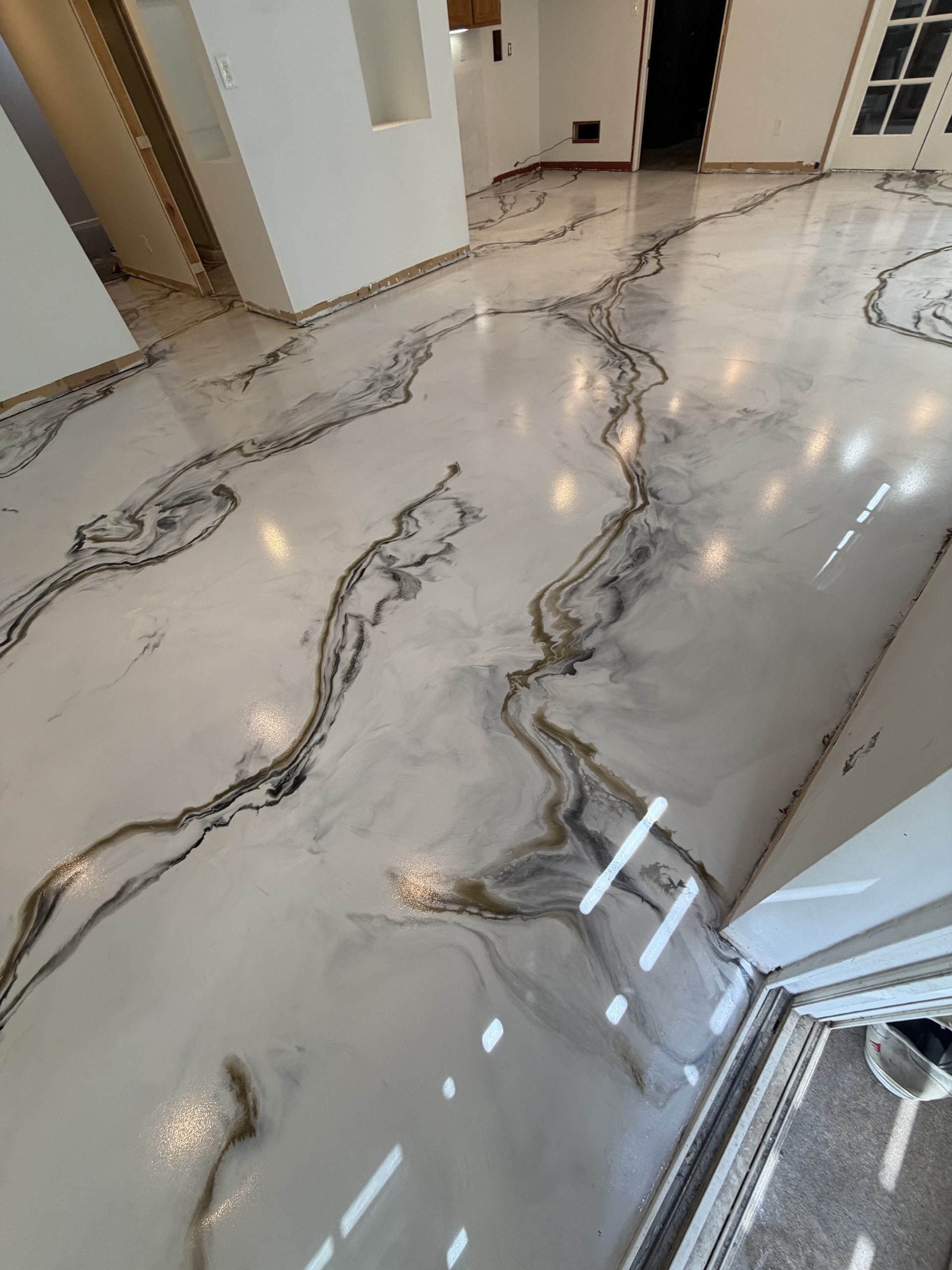 Real completed epoxy floor project