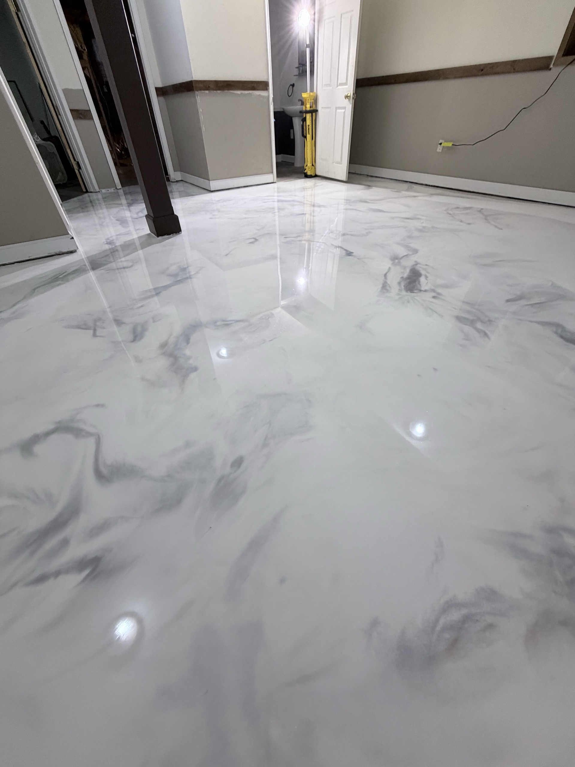 After - Basement Metallic Floor