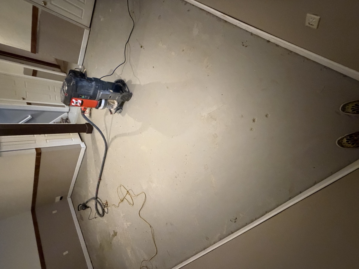 Before - Basement Metallic Floor